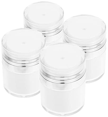 Ipetboom 4 Stück Leerer Sahnebehälter Airless-kosmetikpumpenbehälter Nachfüllbare Kosmetiktiegel Behälter Für Körperbutter Creme-vakuumbehälter Körperlotionen Butterpumpe Reisen Luftlos Pp