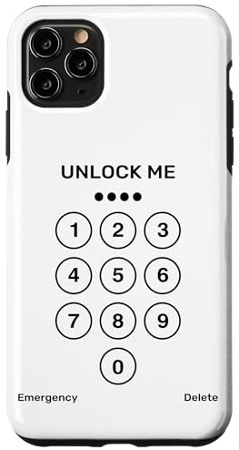 iPhone 11 Pro Max Unlock Me Cool Phone Key Pad Illustration Graphic Designs Case