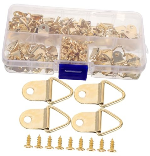 Artibetter 100sätze Teiliges Metall Dreieck-ringhaken Mit Schrauben Stabile Bilderrahmenhaken Für Fotos Gemälde Poster Vielseitige Aufhängehaken Für Zuhause Und Büro