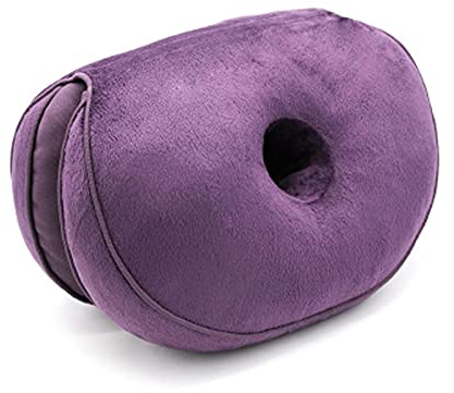 MYVVKIA Doppeltes Komfortkissen, Sitzkissen zum Anheben der Hüften, orthopädisches Memory-Schaum-Stützkissen für Ischias, Steißbein und Hüftschmerzen, Druckentlastung auf dem Rüc