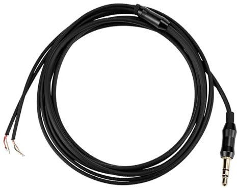 FERCAISH Headphone Audio Cable, Repair 1.5 m 2.5 mm Headset Cable, DIY 4 Pole Jack Audio Cable Headphones, Repair Replacement Cable for Microphone (Black)