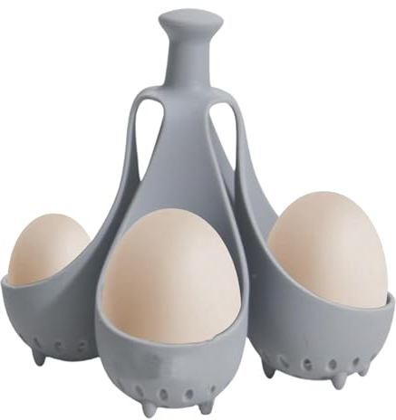 Eierkocher aus Silikon | 4/6 Gitter Silikon Eierkocher Tassen | Silikon Eierbecher für pochierte Eier | Gekochter Eierhalter Silikon Eierkocher | Hitzebeständige Silikon-Eierkocher
