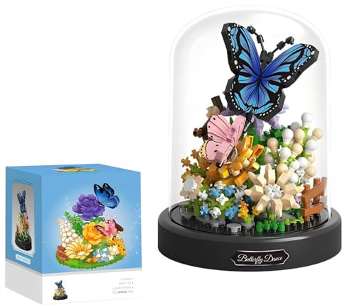 GaoDeBuChou Flowers and Insect Micro Building Set,Flower Bouquet Botanical Toys Gifts for Boys Girls Age 10 11 12 13 14+ Teens Adults,Not Compatible with Major Brands(530PCS With dust cover)