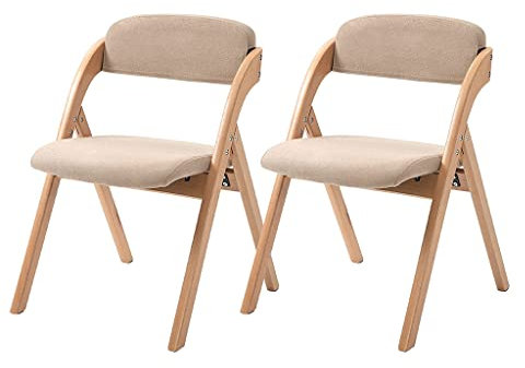 Stapelbare Holzstühle für Zuhause, Büro, Hochzeit, Party, gepolstert, Esszimmerstühle, 2 Stück