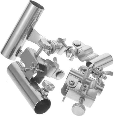 TOGEVAL Stainless Steel Fishing Accessories Camping Gear Pole Clip Umbrella Holder Rod Stand