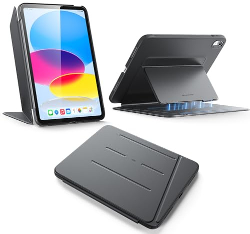 ESR für iPad A16 Hülle, iPad 11./10.(2025/2022) Hülle,Schwarz | Vertikale Stand Hülle, Multi-Winkel, Ultrastabil
