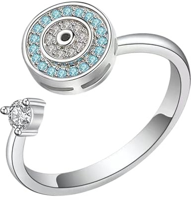 Bague anti-stress - Anneau rotatif - Anneaux sensoriels Fidget pour hommes et femmes - Jouet anti-stress - Bijoux et élégants pour amis, familles, vacances, Consulte la descripción, Cuivre