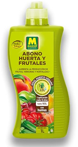Abono Líquido para Huerto Urbano y Árboles Frutales ECOLÓGICO con HUMUS efecto MUY EFICAZ | Fertilizante 1L para diluir en 165L de Agua | Origen Natural para Huerta ECO aplicar en riego | Nexum Market