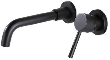 Wall Mounted Basin Mixer Tap, Hot Cold Water Sink Faucet, Concealed Bathroom Faucet