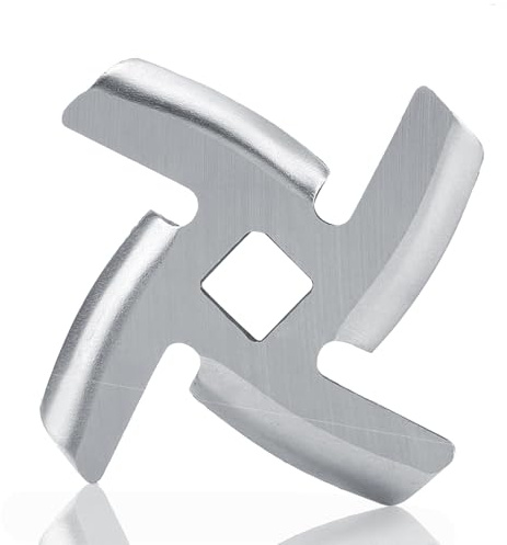 Lame de hachoir à viande inox 46 mm,Couteau à hachoir à viande,Lame Croisée | Hachoir à viande hachoir couteau, Trous 8,3 Mm, pour hachoir à viande, Facile à Nettoyer,Lave Vaisselle