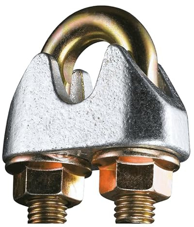 Design61 10x Drahtseilklemme 6,5mm Seilklemme Bügelklemmen Bügelseilklemme Klemme Drahtseil DIN EN 13411-5 für Befestigung von Seilen Sonnensegeln Stahlkabel Stahldraht Stahlseil