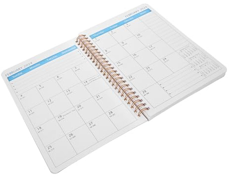 SOPOTUTU Budgetplaner Notizbuch Spiralgebunden Finanzplaner Terminplaner Tragbar mit Kostenübersicht und Tagesplan für Büro Schule Alltag