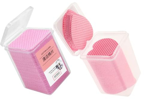 DECORNIJIA 400 Blatt Nagellack Entferner Fusselfreie Super Saugfähige Reinigungstücher mit für Gel nägel und Wimpernkleber Praktische Box Schnelles Sicheres Entfernen Unterwegs