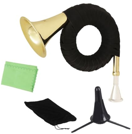 LIFKOME Blasinstrument Waldhorn aus Messing Blechblasinstrument mit Klarem Klarem Klang Portable Größe Geeignet für Professionelle Musiker und Musikliebhaber zum Spielen Zufällige Farbe