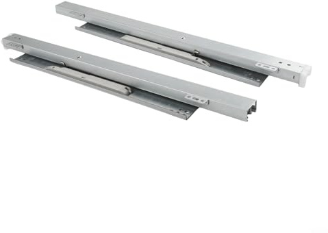 Guide per cassetti a pavimento con chiusura ammortizzata, estensione completa, 3 fasi, guide in acciaio laminato a freddo con capacità di carico di 40 kg, per Sm(500 mm)