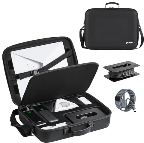 Starlink Mini Case, Hard EVA Travel Carrying Bag for Starlink Mini, Rain Proof Protective Storage Box with Cable Organizer, Room for Battery, Antenna and Accessories