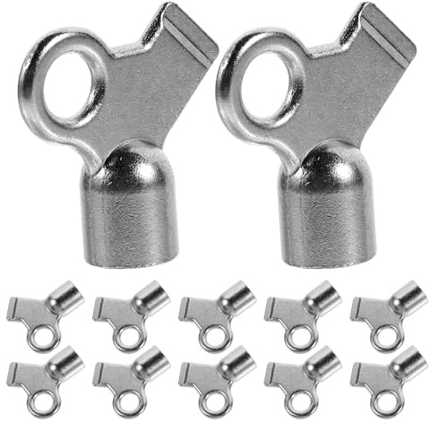 VILLCASE 12Pcs Radiator Bleed Key Set Metal Small Square Valve Keys for Hot Water Radiator Bleeding Heating Accessories Home Air Vent Valve Tool