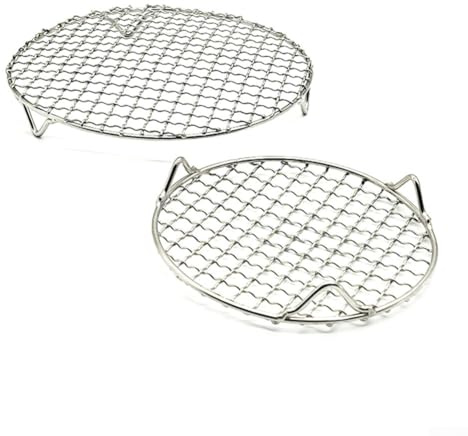 Besttoolifes Rejilla de refrigeración redonda para hornear, cocinar al vapor y barbacoa, de acero inoxidable, apta para lavavajillas, compacta y resistente al óxido, ideal para cocinas domésticas (18