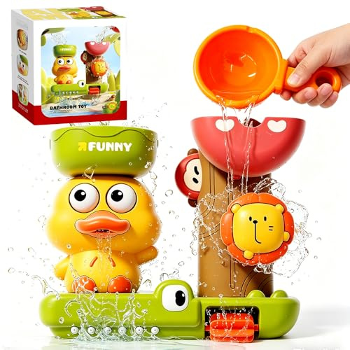 WFKKMEQ Anatra Giochi Bagnetto, Anatra Giocattolo da Bagno Giochi Vasca da Bagno Bambini Giocattoli da Doccia e da Nuoto Neonato Giocattolo Piscina per Ragazzi e Ragazze