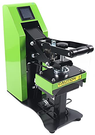 HeinaTond Hat Heat Press Machine 600W Sublimation Cap Press Ball Cap Heat Transfer Press Automatic Curved Hat Press with LCD Display Adjustable Temperature Timer
