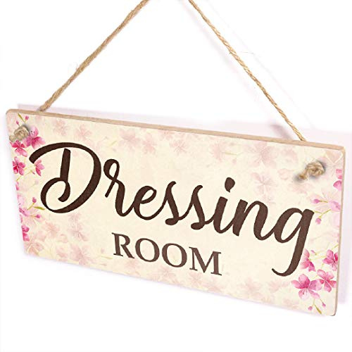 Dressing Room Hanging Door Sign, Pink Blossom Decor | Pink blossom dressing sign