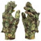 GUGULUZA 3D Camo Handschuhe, Outdoor Tarnung Jagdhandschuhe Blättertarnanzug Woodland Camouflage Handschuhe