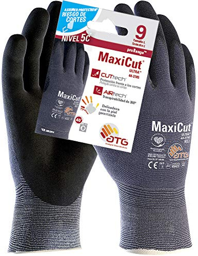 ATG 44-3745 - Guante MaxiCut® Ultra™, anticorte nivel 5C, color azul, talla 8
