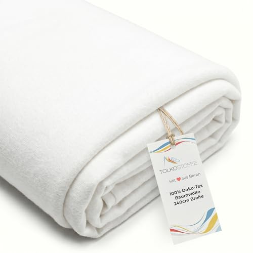 TOLKO Bomullstyg | Molton tyg klassiker för sömnad dekoration | Oeko-Tex bomull | 100 % bio | mjuk röd moltontyg som metervara | Nesselplagg plagg Dekostoff