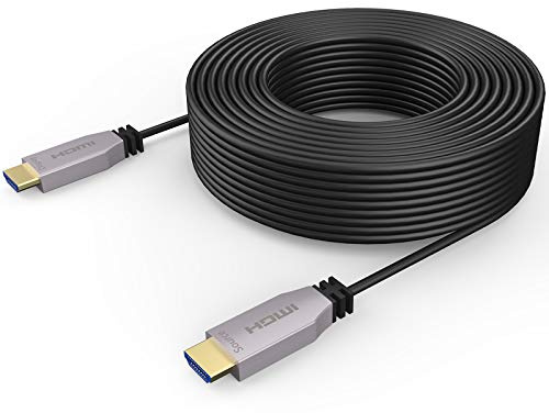 Câble HDMI 30 m en fibre optique haute vitesse 18 Gbps HD 4K Câble HDMI / Prise en charge 4K @ 60 Hz, 4:4 Ultra Slim, HDR10, HDCP2.2, ARC, 3D, Dolby Vision, HEC, ordinateur portable, Xbox PS3/PS4
