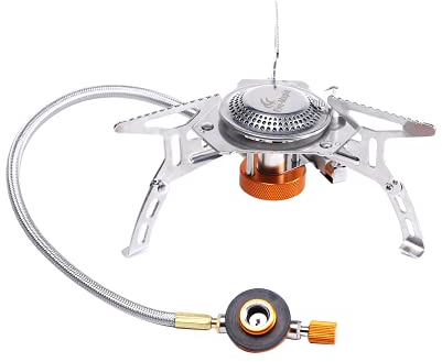 Fire-Maple Fornellini da Campeggio, 3000W Ultraleggero e Durevole Fornello a Gas Portatile da Campeggio Fornellino Trekking Pieghevole Stufa Backpacking Bruciatore Picnic