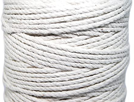 celloexpress Cotton Piping Cord - White - Upholstery, Soft furnishings, Dressmaking (Not Pre-Shrunk) (5mm, 3m - 300cm)