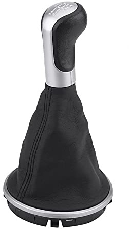 Qiilu Funda Pomo Palanca de Cambios 5 Velocidades Universal Perilla Palanca de Cambios 5 Velocidades Cubierta de Bota de Polaina Compatible con MK2 Roomster 5J0711113F J8r654