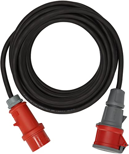 Brennenstuhl Professional CEE Verlängerungskabel mit Phasenwender IP44 (25m Kabel, H07RN-F 5G2,5, 5-polig mit CEE Phasenwender und Kupplung, für den Außenbereich IP44, Made in Germany) schwarz