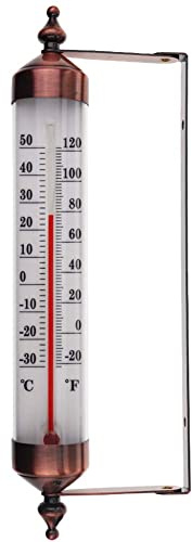 DAZZLEEX Wandthermometer Außenthermometer Gartenterrasse Außenwand Gewächshaus Sonnenterrasse Wandthermometer zum Aufhängen