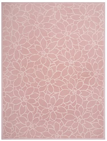 Villeroy & Boch® Kuscheldecke Socculent Powder I weiche Wohn-Decke in rosa aus Baumwollmischgewebe | Tagesdecke 150x200 cm mit Reliefstruktur | nachhaltig produziert in Deutschland I Öko-Tex