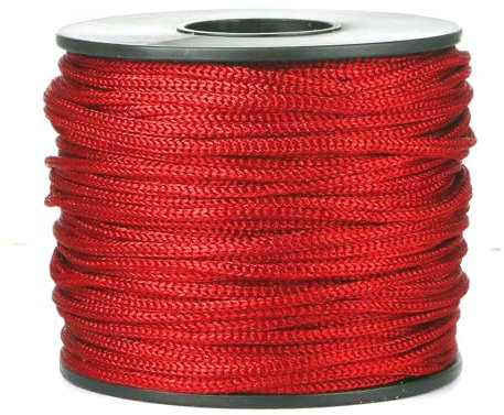 BEL AVENIR Nylon Satin Cord, 2mm 50 Yards Braided Lift Shade Cord for Necklace Bracelet String Cord, Blind Shade, Trim and Shoelaces (A12222-Red)