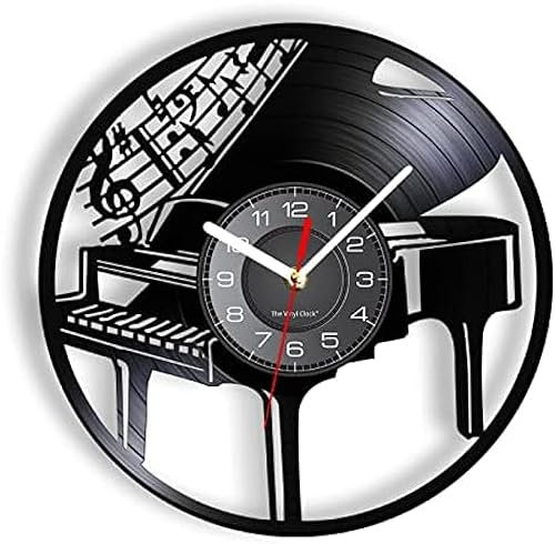 AVJERA 12 Zoll Musikinstrument Klavier Musiknoten Melodie Flügel Notenblatt Schallplatte Pianist Musiker Geschenk