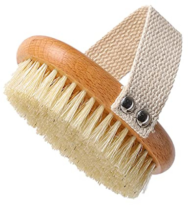 Duschbürste mit Naturborsten für Peeling und Massage | Komfortabel Beim Waschen, Entfernt Abgestorbene Haut, Bad und Tägliche Anwendung, Kreatives Design