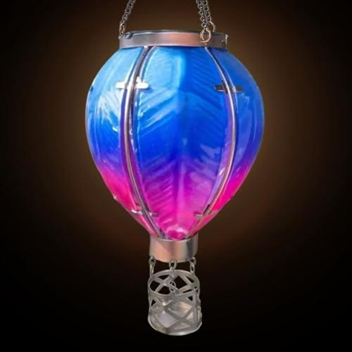 NAIYAN Hot Air Balloon Solar Lantern | Hanging Hot Air Balloon Solar Lantern | Flickering Flame Led Lights for Garden Decoration, Outdoor Solar Light for Porch, Patio and More, ONQMC071UHBE5TCORS