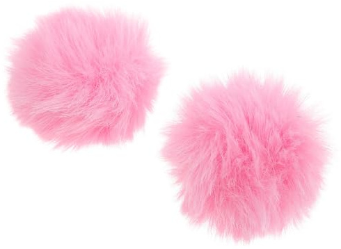Kreative Mikrofonabdeckung Rosa 2 Stück aus Kunstwolle | Spritzwassergeschützt, Schützende Ausführung, Plüsch Überzüge für Mikrofone, Zubehör im Doppelpack