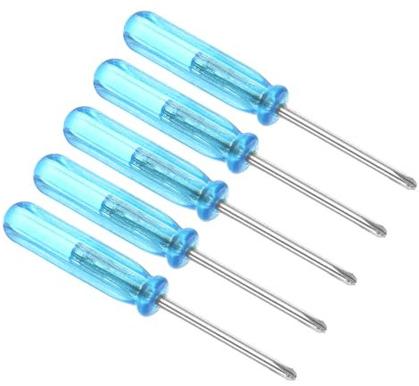 CoCud Cacciavite Phillips Piccolo Dimensione 1,6mm Lunghezza 45mm Cacciavite Croce Acciaio con Impugnatura Antiscivolo - (Applicazioni: per Occhiali Orologi Elettronica Computer) 5pz