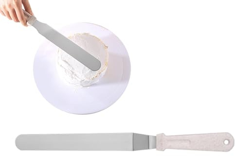 Spatola per torte, spatola per decorare torte, piastra con manico lungo, spatola in acciaio inox, raschietto angolato, accessorio da forno per dolci al formaggio
