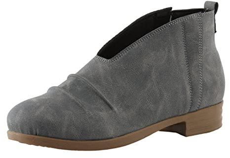 2022 Neue PU einfarbige Kuriertasche Retro Damen Herren Unisex Taille Sling Bag Damen S Booties & Boots, grau, 39 EU