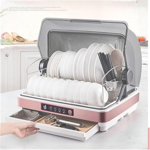 Table Top Dishwasher,Intelligent Automatic Mini Dishwasher Household,Compact and Small Design,for Home Use - Efficient Table Cleaning Cabinet for Spotless Dishes 42L