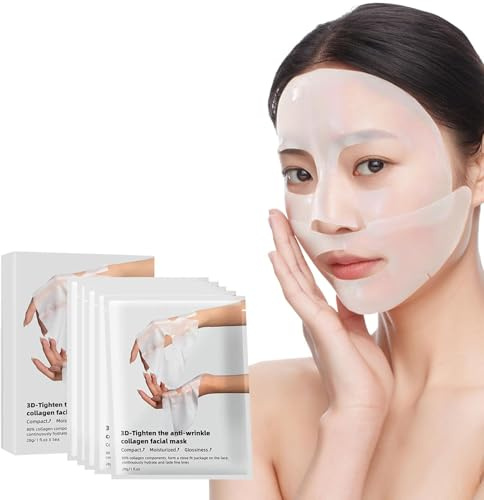 Mascarillas de tela para cara, máscaras de belleza, máscara facial natural para niñas, regalos, Pamper Tuchmaske, hidratante, calmante, antiarrugas (A)