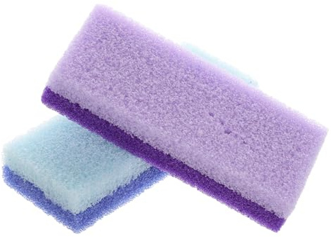 FRCOLOR Fußpflege Bimsstein zum Entfernen von Abgestorbener Haut und Hornhaut 2 Stück aus Pu Weich Machend Zufällige Farbe für Reise und Badezimmer
