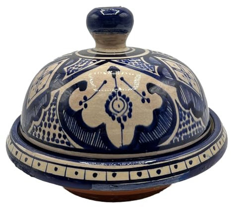 Tajine Decorativa Porta Spezie in Ceramica Marocchina, Dipinta a Mano Diam. 23 Cm 1311241503 Tunisia Turchia Etnico del Mondo