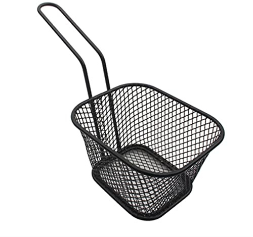 Colador Espumadera Cuchara Ranurada Inoxidable, Cesta for freír de acero inoxidable electrochapada, cestas portátiles for patatas fritas de malla, colador de red, utensilio de cocina calificado, colad