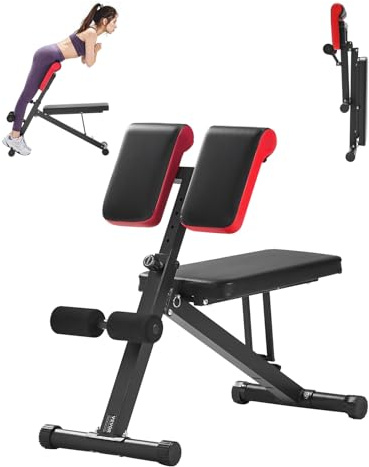 VEVOR Panca Multifunzionale per Allenamento Completo del Corpo, Panca per Iperestensione con Sedia Romana, 150 kg per Allenamento di Addominali e Core di Schiena e Braccia, per Palestra Domestica