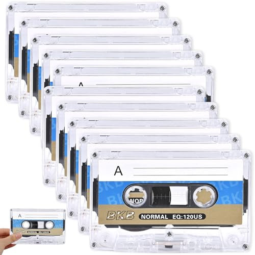 LEKEFETO 10 cintas vacías para microcasetes, casetes de audio de bajo ruido, caja de música de 60 minutos, para conferencias y seminarios